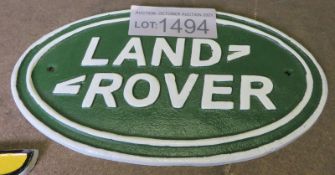 Land Rover cast sign