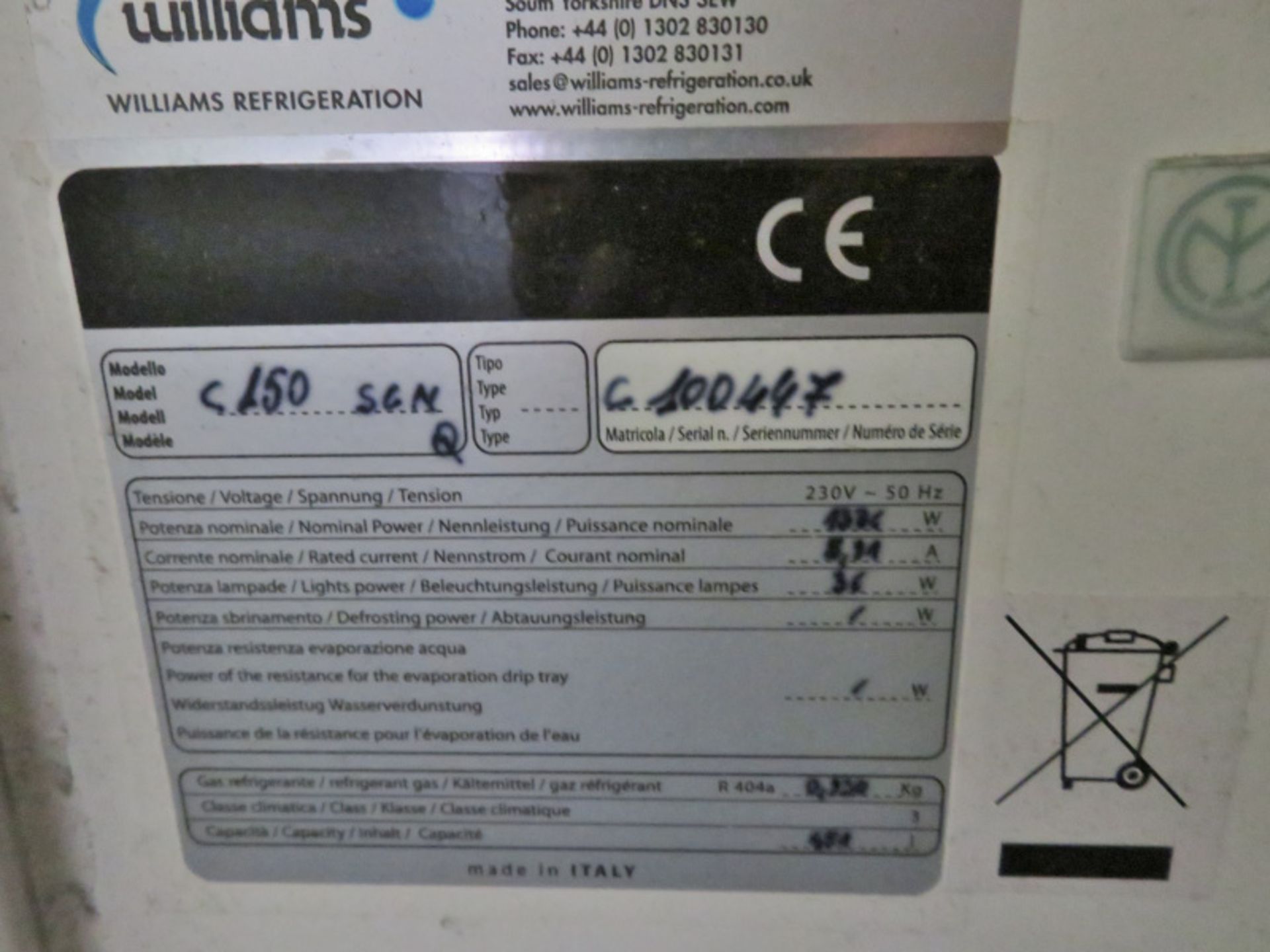 Williams C150 Fridge Display Unit - W1510mm x D500mm x H1320mm - Image 5 of 5