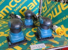 3x Makita Electric Palm Sanders