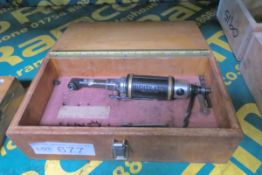 Desoutter Mighty Atom Pneumatic Portable Drill In Wooden Case