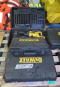 3x Dewalt Reciprocating Saws in cases (1 case broken at hinges)