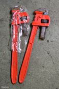 2x Adjustable Wrenches - 450mm