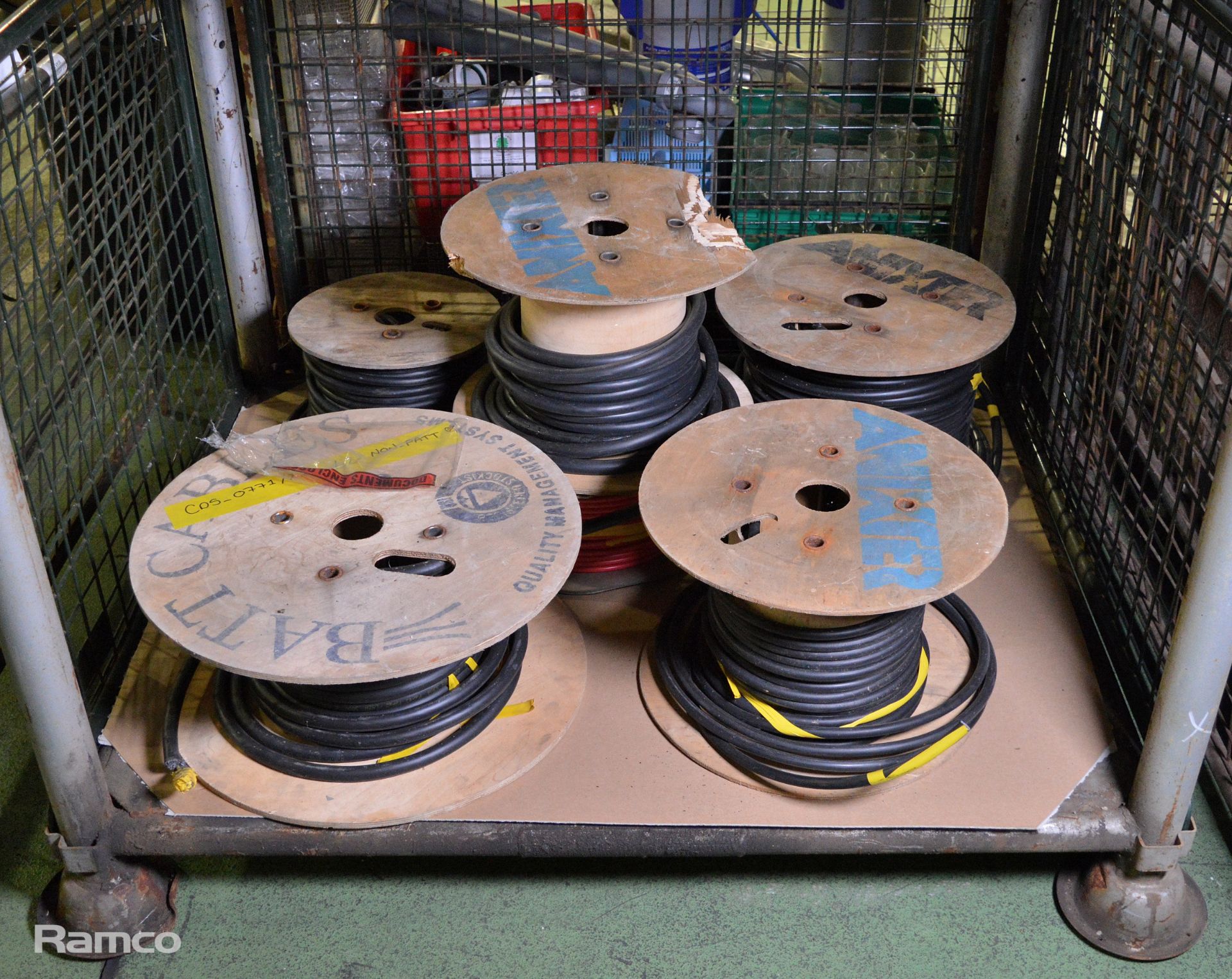 Various reels of miscellaneous cable - unknown lengths