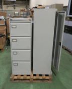 Silverline 4 Drawer Metal Filing Cabinet - W460 x D620 x H1320mm