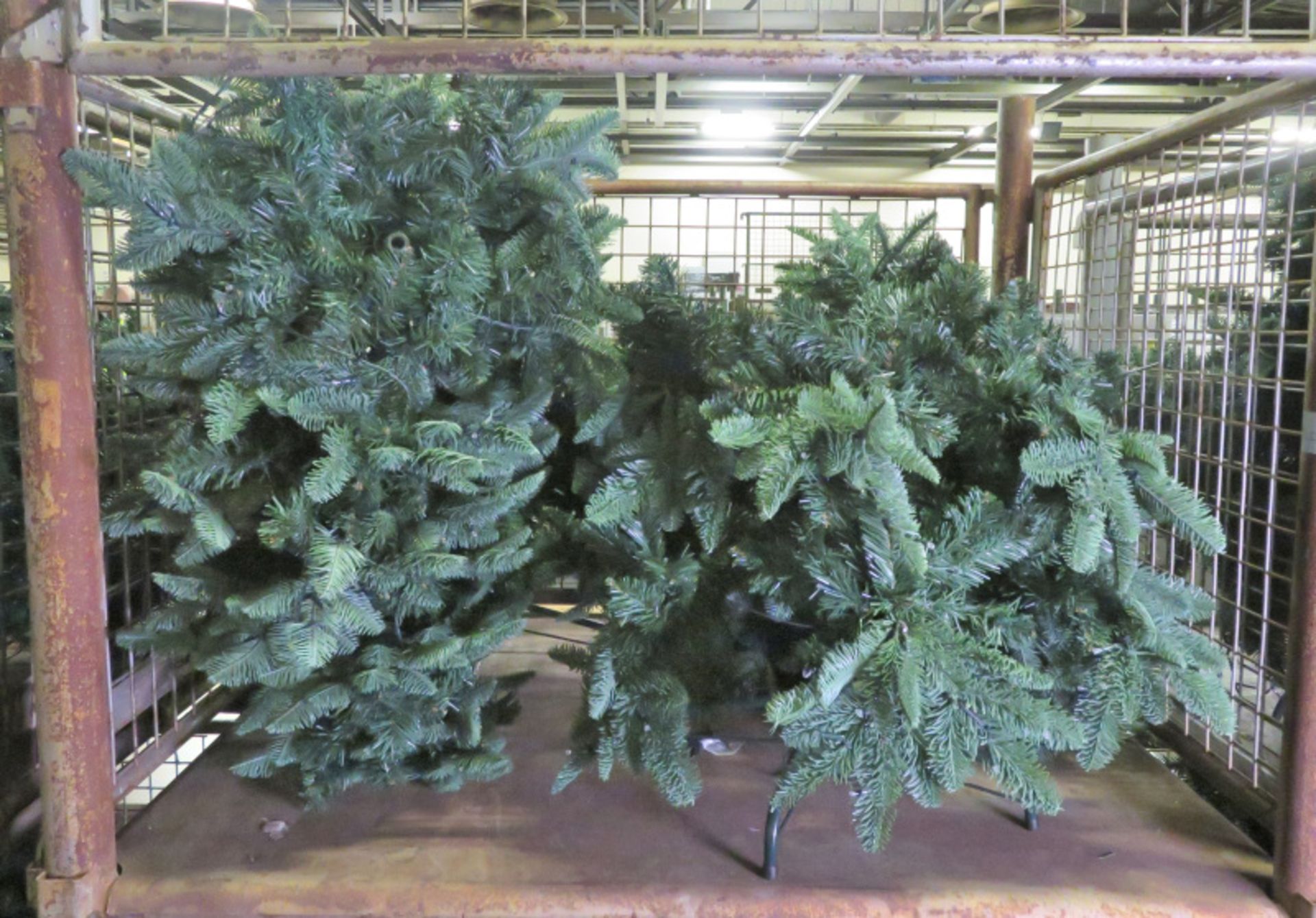 Various Plastic Christmas Trees