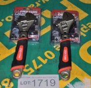 2x Dekton 8 inch Adjustable Wrenches