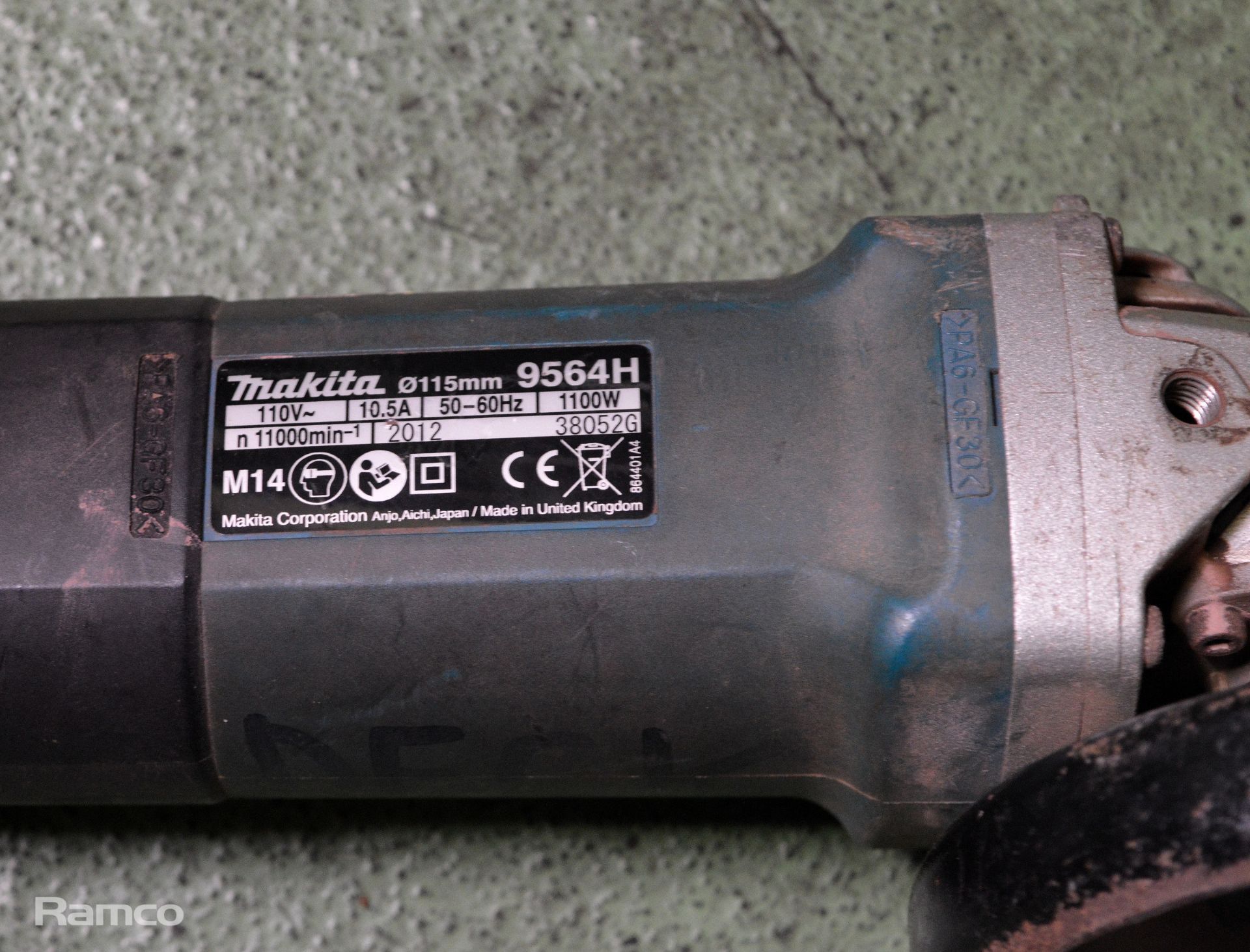 Makita 9564H Electric Angle Grinder 110v - Image 2 of 2