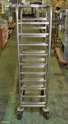 Stainless Steel Mobile Multi Tray Trolley - L520 x W370 x H1440mm