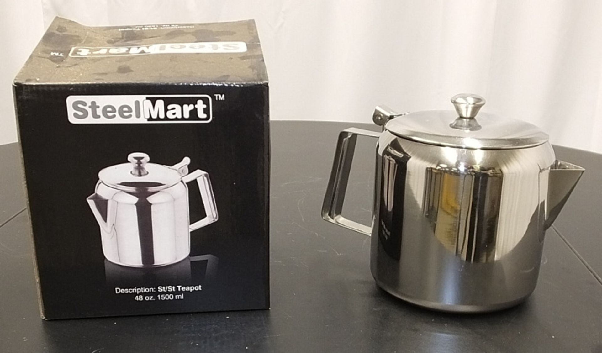 2x pasta cookers, 6x pan lids, 2x Steel mart Stainless steel teapots, 48x slotted skimmer - Image 3 of 5