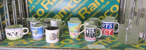 Selection of novelty mugs