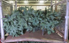 Various Plastic Christmas Trees