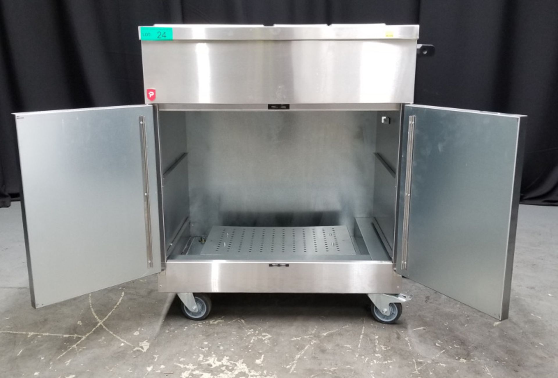 Parry Mobile Servery with containers - Model 1887 Serial No.170030823 - L870 x W620 x H940 - Image 3 of 10