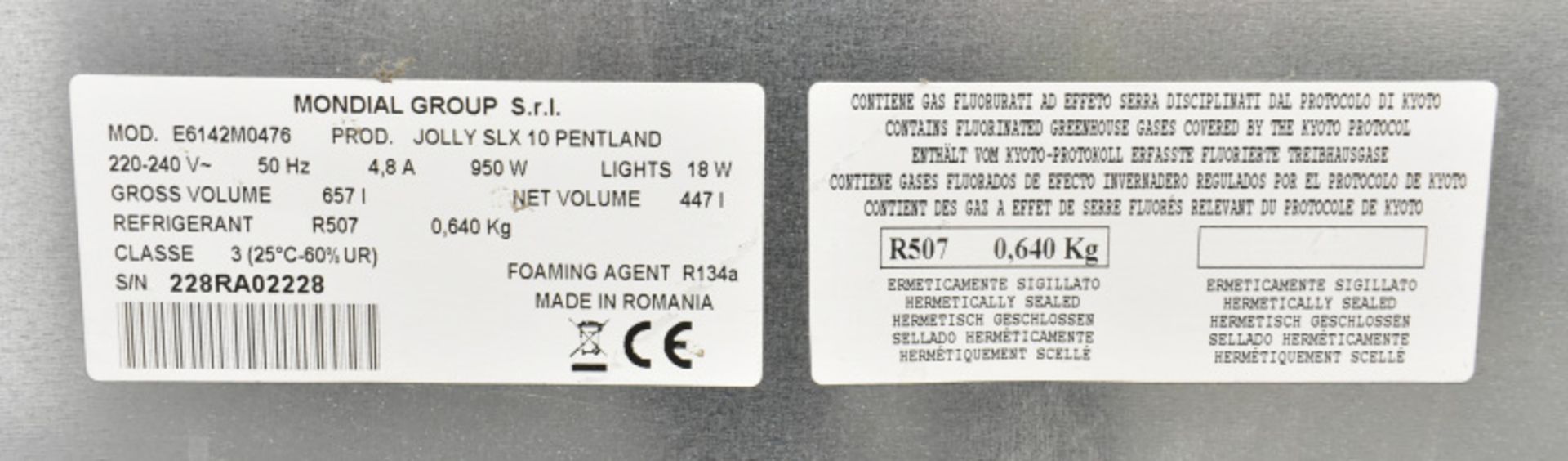Mondial Elite Refrigeration Display Cabinet - Model E6142M0476 Serial No.228RA02228 - L10 - Image 9 of 9