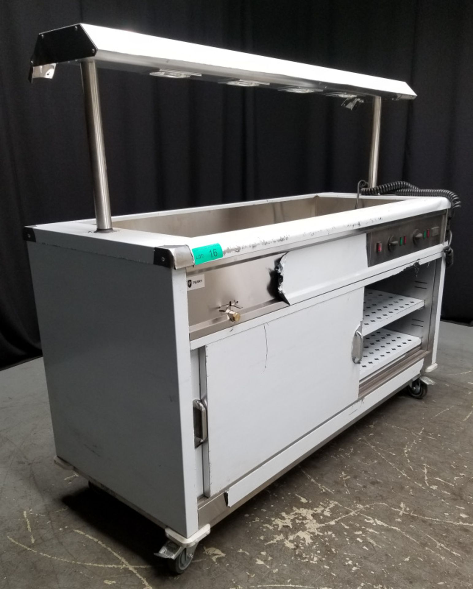 Parry Mobile Bain Marie Servery with Light Unit - Model MSB15G Serial No.170360050 -L1630m - Image 18 of 23