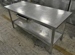 Catering Table with Drawer - L1800 x W750 x H870mm