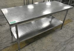 Catering Table with Bottom Shelf - L1500 x W750 x H850mm