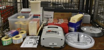 Various Catering & Kitchen Equipment - Crock Pots, Adhesive Food Labels, Olivetti Clocking