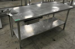 Catering Table with Drawer and Tin Opener - L1860 x W750 x H850mm