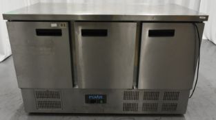 Polar 3 Door Counter Refrigerator - Model G622 Serial No.G622 8167776 - L1370 x H700mm