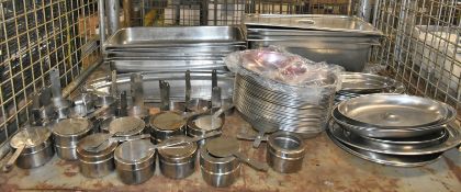 Various Stainless Catering Holding Trays, Plates, Dishes, rings & more