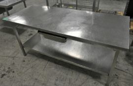 Catering Table with Drawer - L1800 x W750 x 850mm