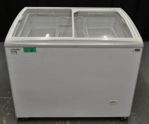 AHT Double Sliding Glass top display Freezer - R290 - L1000 x W660 x H890mm