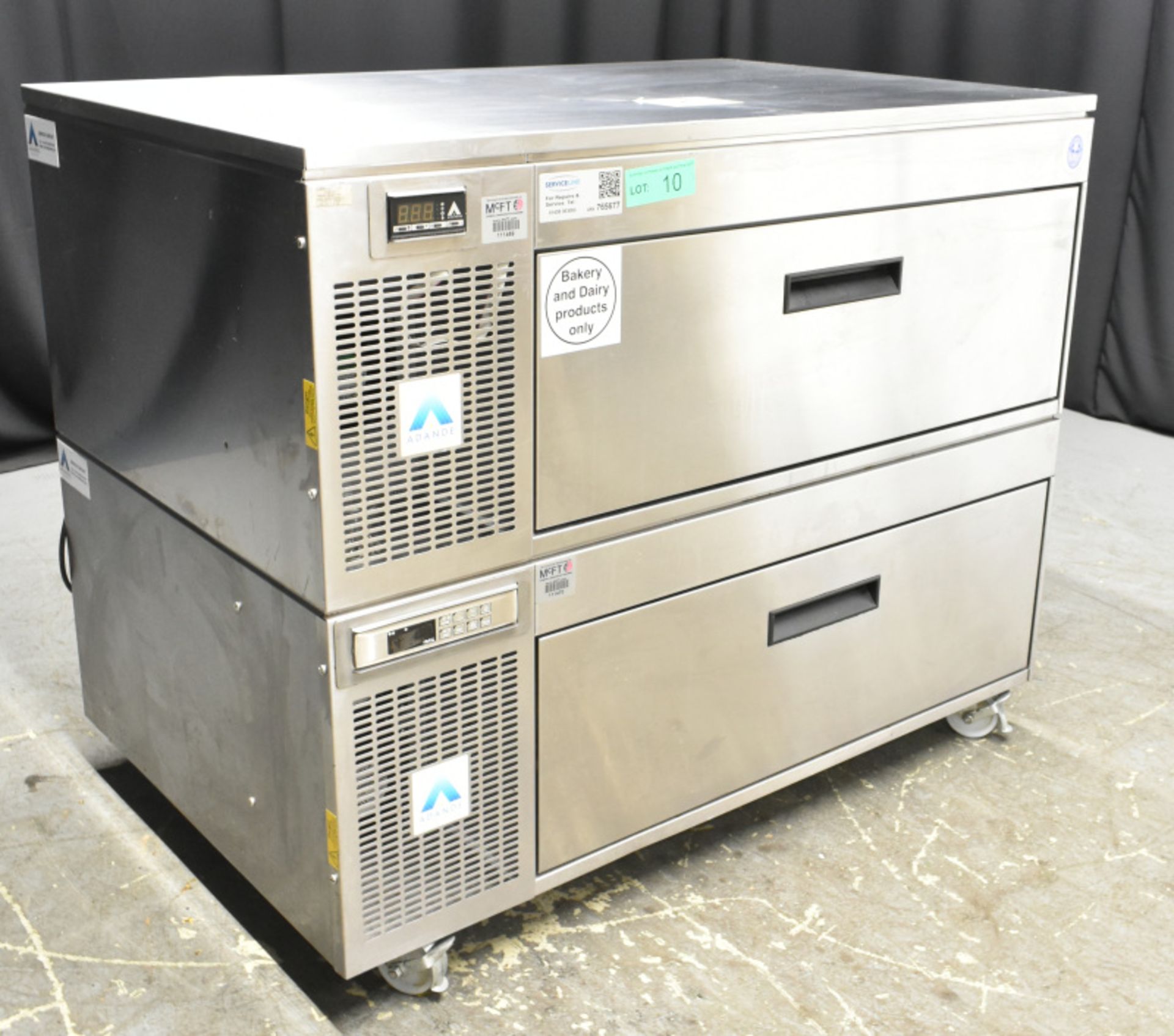 Adande Under Counter Double Drawer Fridge Unit - Model VCS R2 - L1100mm x W700mm x H900mm - Image 2 of 12