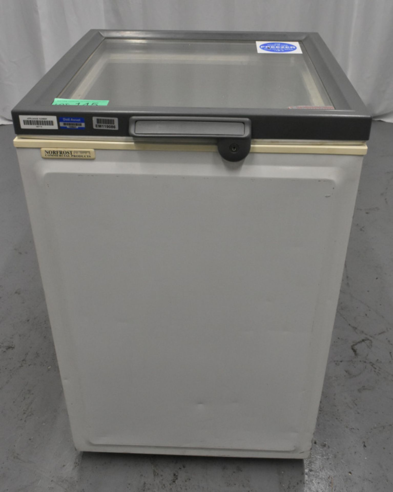 Norfrost Deep Freezer with glass top - Model MCF100G Serial No.1395/0046530 - L550 x W600