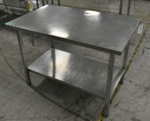 Catering Table with Bottom Shelf - L1200 x W750 x H850mm