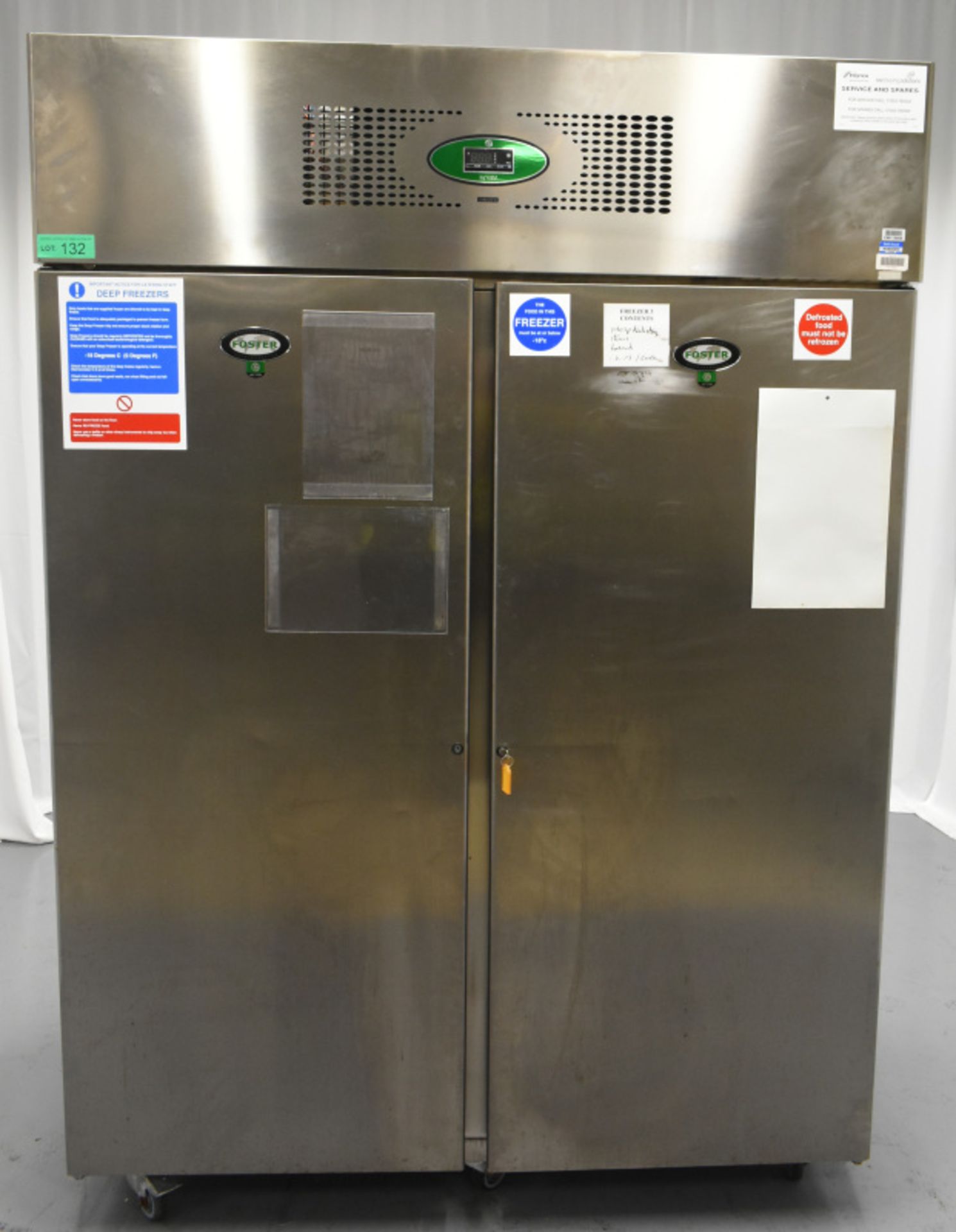 Foster Double Door Freezer - Model EPSG1350L Serial No. E5216557 - L1440 x W800 x H2060mm