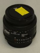 Nikon AF Nikkor 50mm 1:1.8 Lens - Serial No. 4264098 with Nikon L39 52mm Filter
