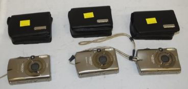 3x Canon IXUS 960 IS digital cameras - no batteries, no memory cards