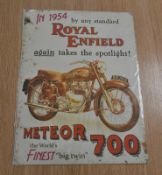 Metal Wall Sign 400mm x 300mm - Royal Enfield Meteor 700