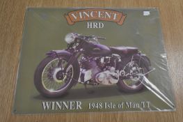 Metal Wall Sign 400mm x 300mm - Vincent HRD