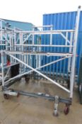 Mobile Scaffold Staging Tower assembly - 1.96 M x 2.11 M - various components - see pictur