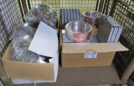 Various Catering Equipment - 12x Deep Wall Salad Bowls & 12x Large Cooking Pot Lids