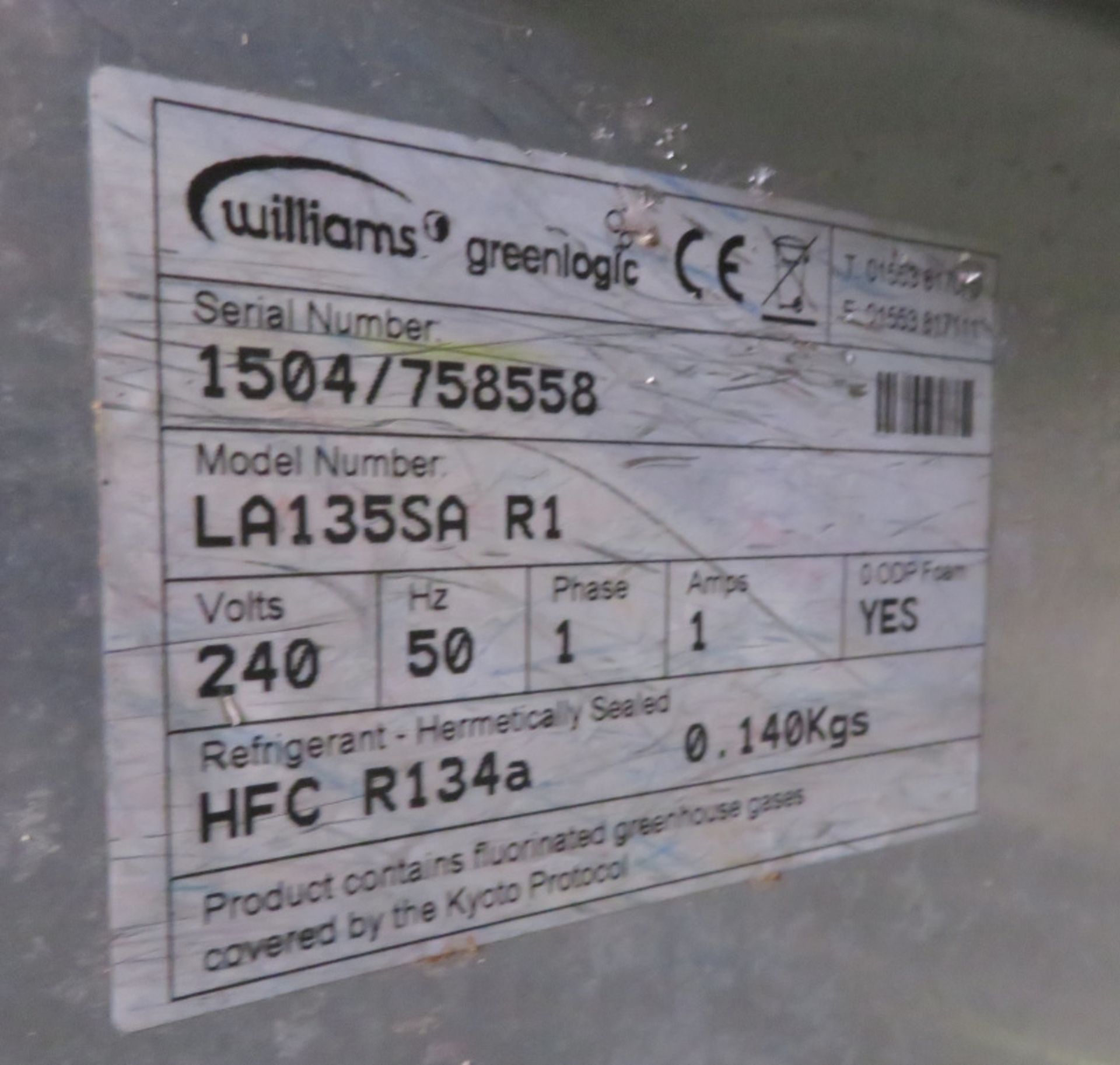 Williams LA135SA R1 Under Counter Freezer - 240V - 50Hz - Image 4 of 5
