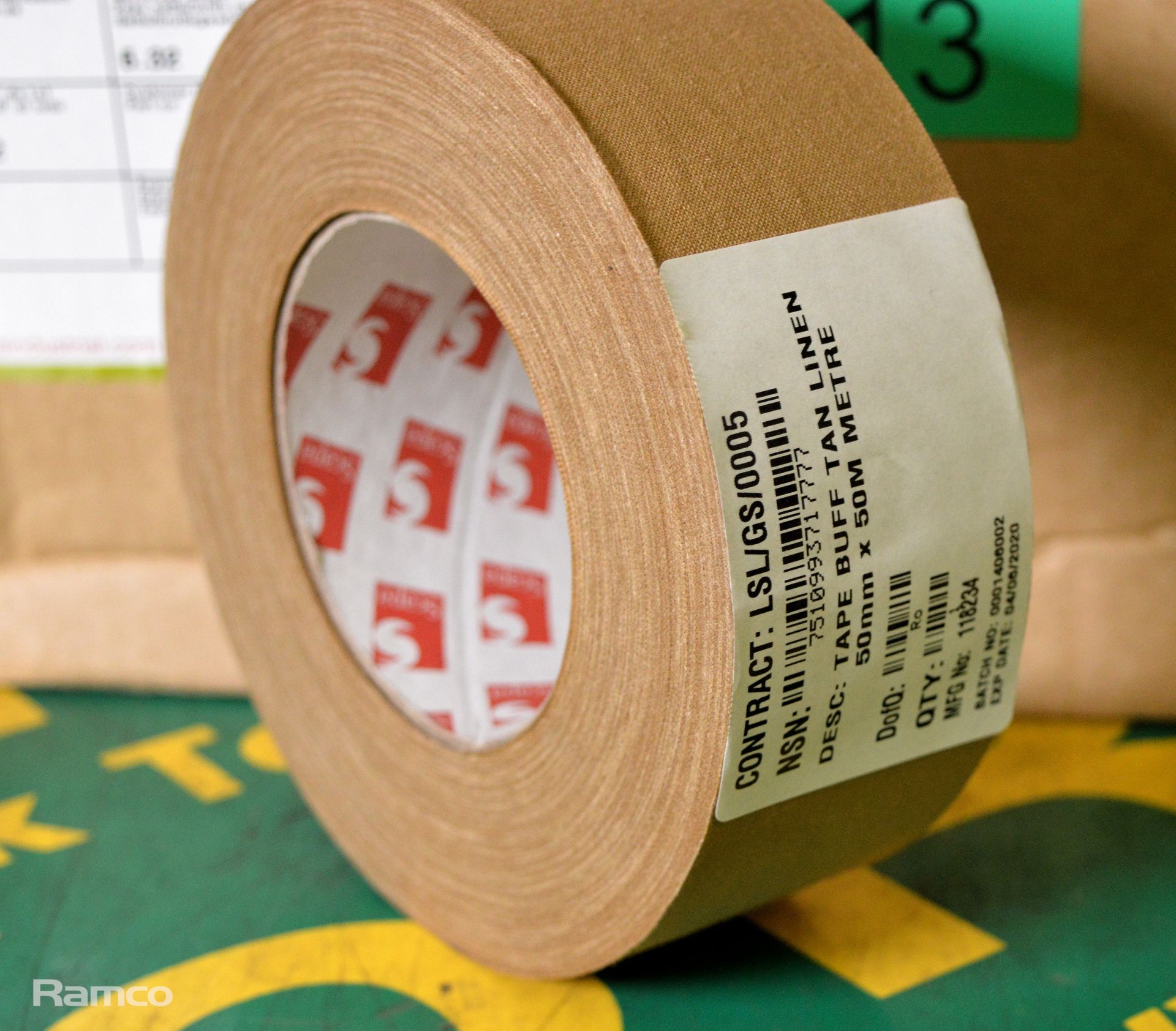 Scapa 3302 cloth adhesive tape 50mm x 50M - 16 per box - 1 box - Image 2 of 2