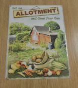 Metal Wall Sign 400mm x 300mm - Get an allotment