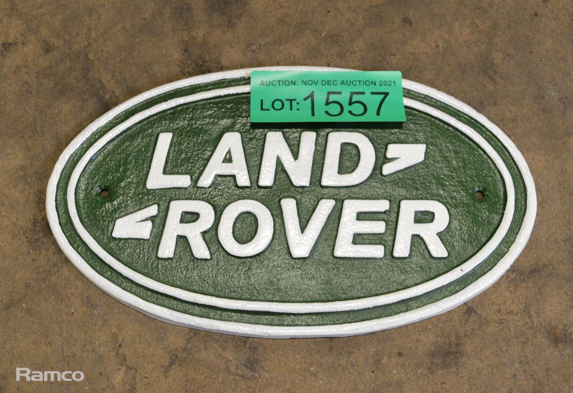 Land rover cast sign