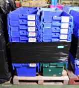 40x Plastic Tote Boxes with Flap Lids