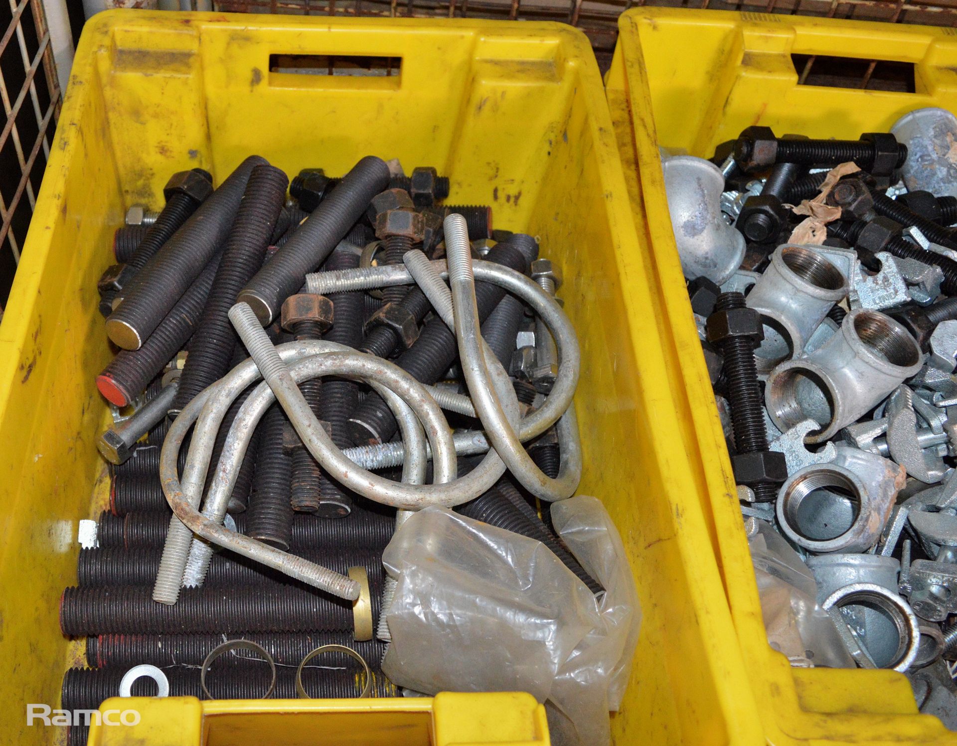 Various Fasteners, Bolts, Pipe Connectors, Clamps - Image 3 of 7