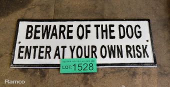 Beware of the dog cast sign