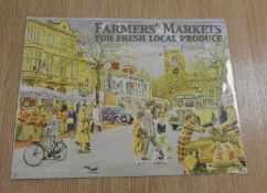 Metal Wall Sign 400mm x 300mm - Farmers Market