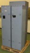 1x Metal Locker - L450 x W450 x H1800 mm, 1 Metal locker - 2 door - W 760mm x D 510mm x H