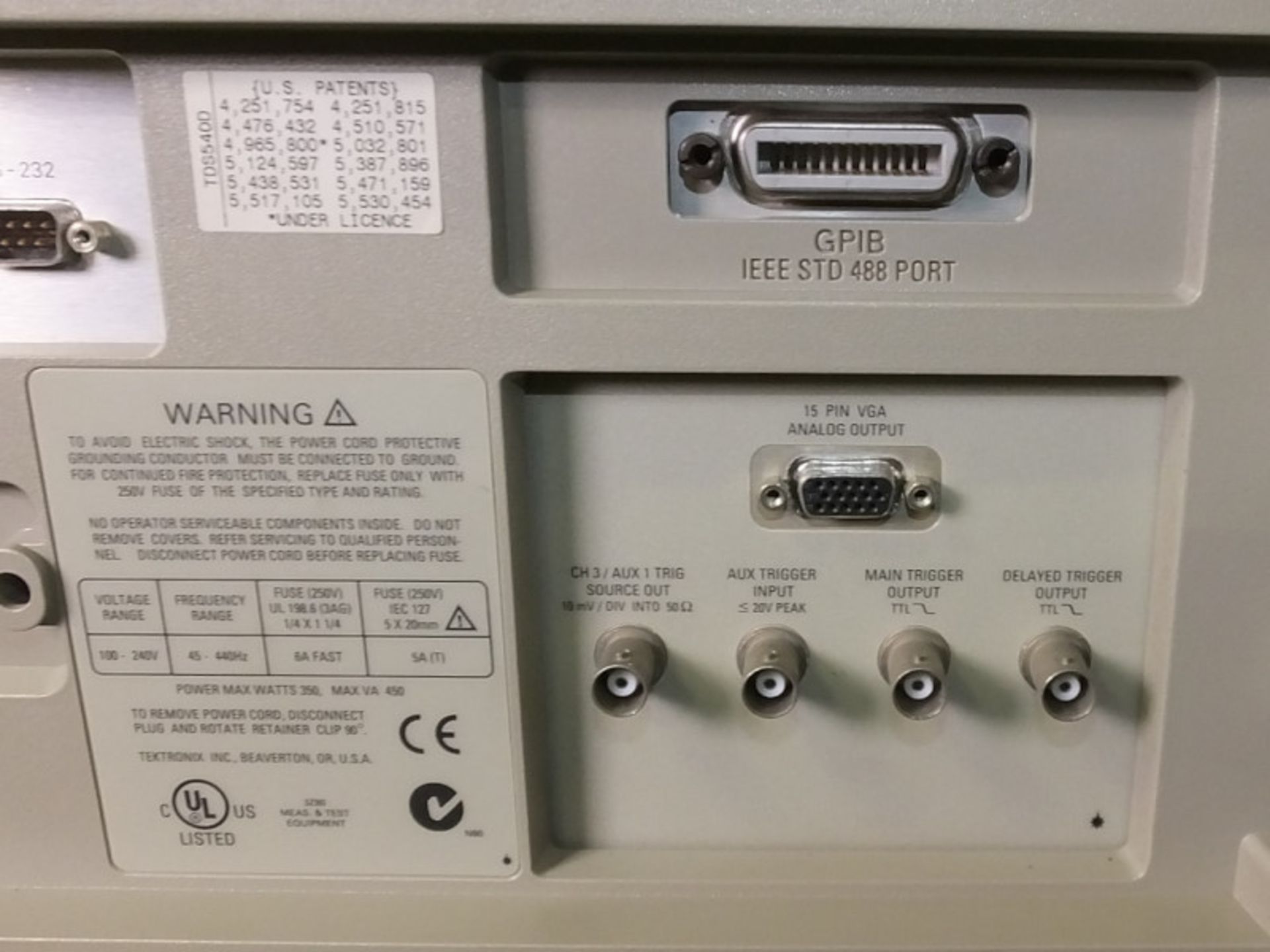 Tektronix TDS 540DD 4 Channel Digital Phosphor Oscilloscope - Image 5 of 8