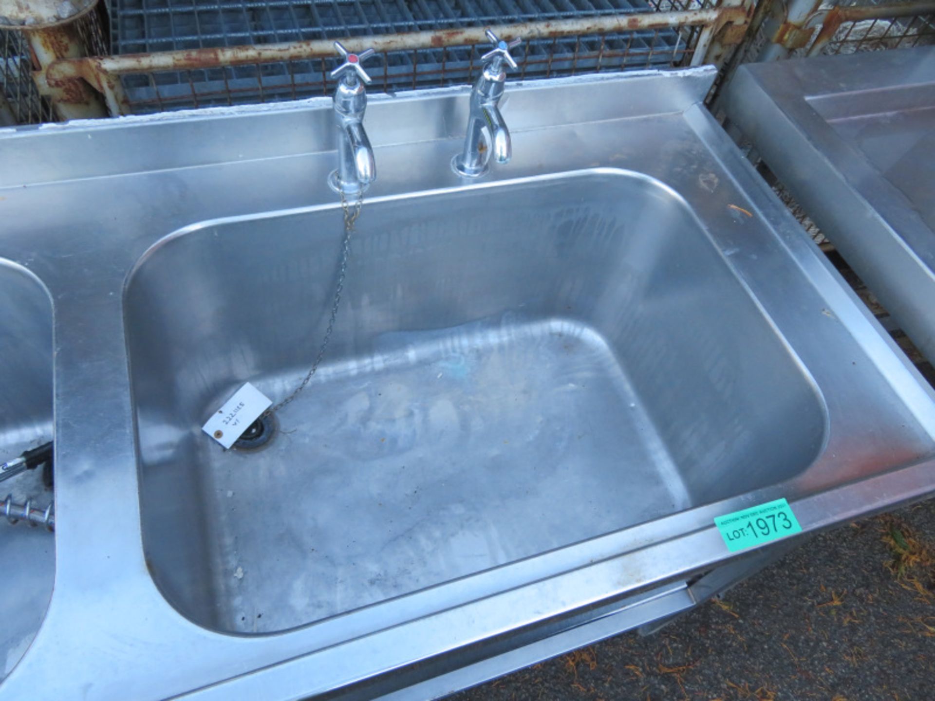 Commercial Double Sink Top - L 1870mm x W 700mm x H 1100mm - Image 4 of 4