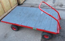 Flatbed Truck Trolley - L1650 x D920mm (Overall dimensions with handle)