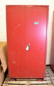 Red Chemical Cabinet - L 900mm x W 500mm x H 1810mm
