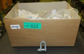 40x BLT 11202A Galvanised Small D-Shackle BS 3020 3/8x1/2